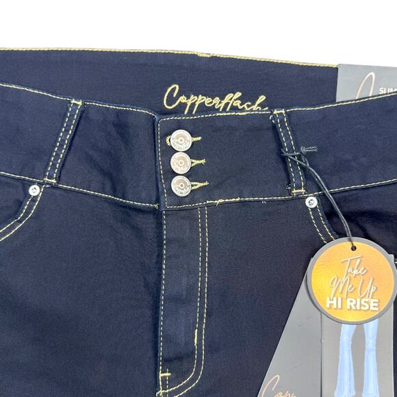 Copper Flash Plus Size Slim Bootcut Jeans - Dark Wash - Size 12W - Picture 5 of 5